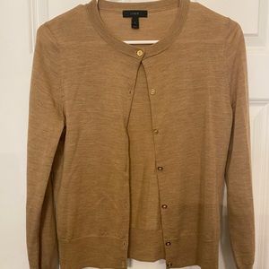 JCrew lightweight camel cardigan